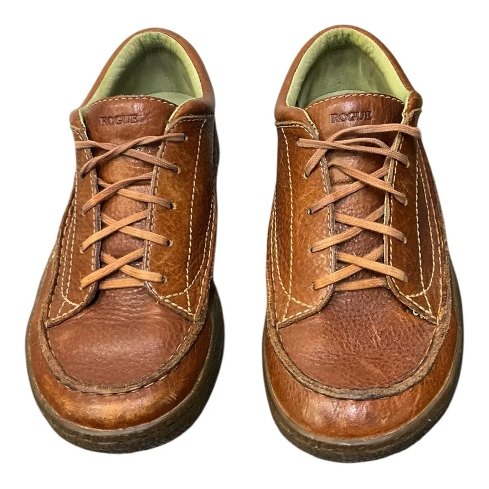 🪵‎ ROGUE Rustic Leather Moc Oxfords | Men’s 7.5 Trail/Hiking Shoes